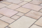 Indian sandstone patio area